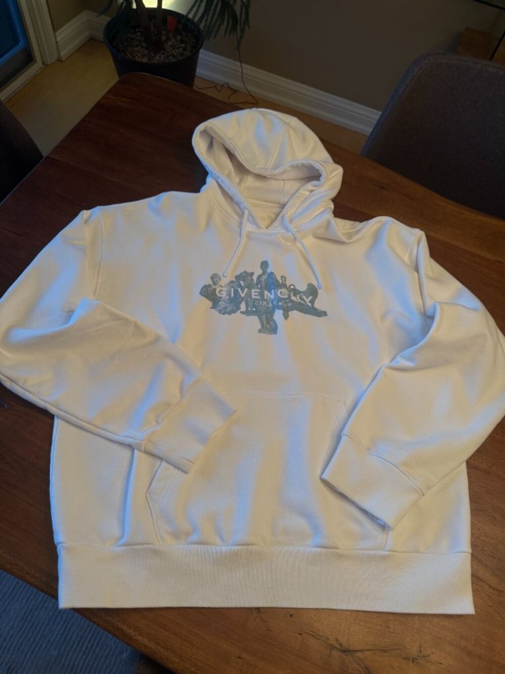 White Givenchy Sweatshirt with Front and Back Logo - XXL - Boxy Fit